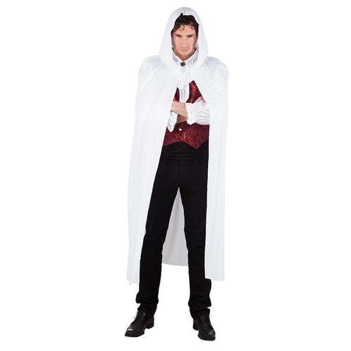 Halloween Cape Wit 1,8m, Hobby en Vrije tijd, Feestartikelen, Nieuw, Verzenden