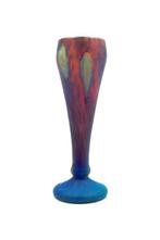 Daum Nancy - Vaas - Zeldzame Art Nouveau gemarmerde “Nuagé”