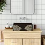 vidaXL Opzetwasbak rechthoekig 46x35,5x13 cm keramiek zwart, Doe-het-zelf en Verbouw, Sanitair, Verzenden, Nieuw