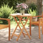 vidaXL Tuintafel inklapbaar Ø70x75 cm massief acaciahout, Verzenden, Nieuw, Hout