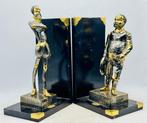 Boekensteunen - Don Quichot en Sancho Panza - Brons, Hout, Antiek en Kunst