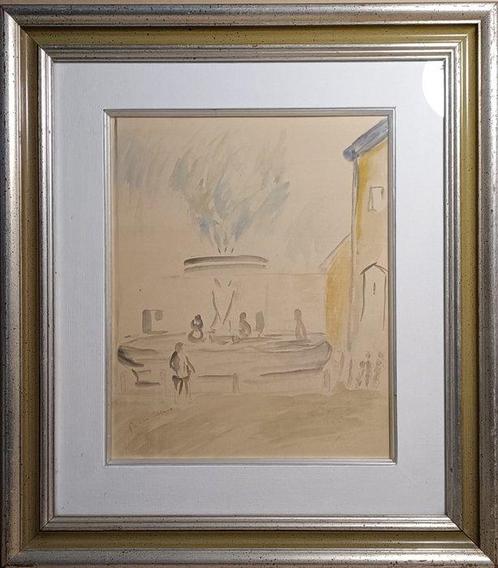 Giuseppe Cesetti (1902-1990) - Paese italiano, Antiek en Kunst, Kunst | Schilderijen | Modern