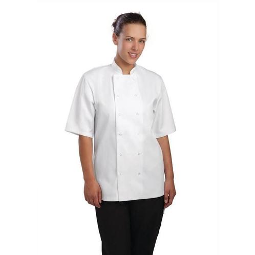 Horeca koksbuis - chef wit - korte mouwen - XS-XXL, Zakelijke goederen, Horeca | Keukenapparatuur, Nieuw in verpakking, Verzenden