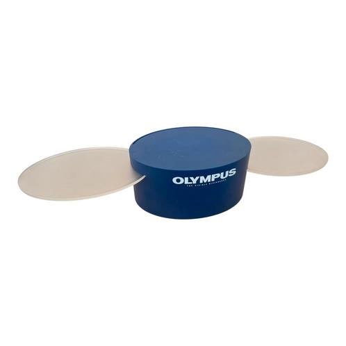 Olympus Displaystandaard Vintage Winkeldisplay – Rond Met Ui, Audio, Tv en Foto, Fotocamera's Digitaal, Zo goed als nieuw, Verzenden