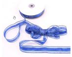 Lint 25MM 5M Best Wishes Organza Blauw Bedrukt lint, Ophalen of Verzenden, Nieuw