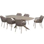 Puglia Prado dining tuinset 240x105xH75 cm 7 delig latte, Tuin en Terras, Tuinsets en Loungesets, Ophalen of Verzenden, Nieuw