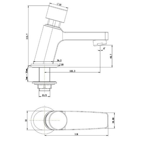 Best-Design Chrome Delay-Lorim Toiletkraan, Doe-het-zelf en Verbouw, Sanitair, Ophalen of Verzenden