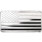 Verenigde Staten. 10 oz US Flag Design 999 Fine Silver Bar, Postzegels en Munten, Edelmetalen en Baren