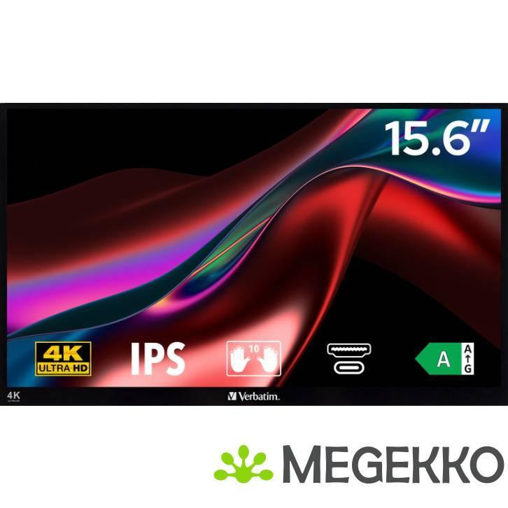 Verbatim PMT-15-4K 15.6  4K Ultra HD Touchscreen Portable, Computers en Software, Monitoren, Nieuw, Verzenden