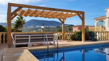 NIEUW! Prieel pergola met schuifzeil schaduwdoek 340x500cm beschikbaar voor biedingen
