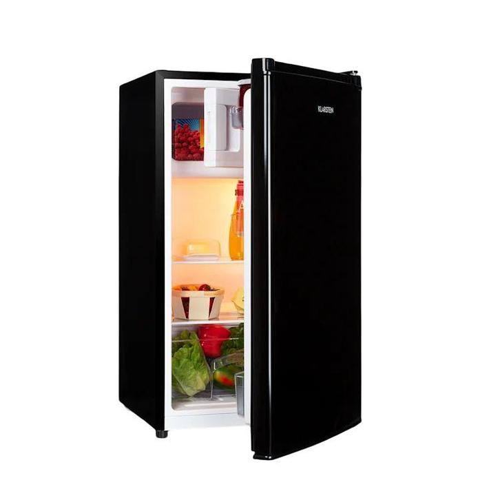 Koelvriescombinatie Koelkast Vriezer Zwart Tafelmodel 81L, Witgoed en Apparatuur, Koelkasten en IJskasten, 75 tot 100 liter, Refurbished