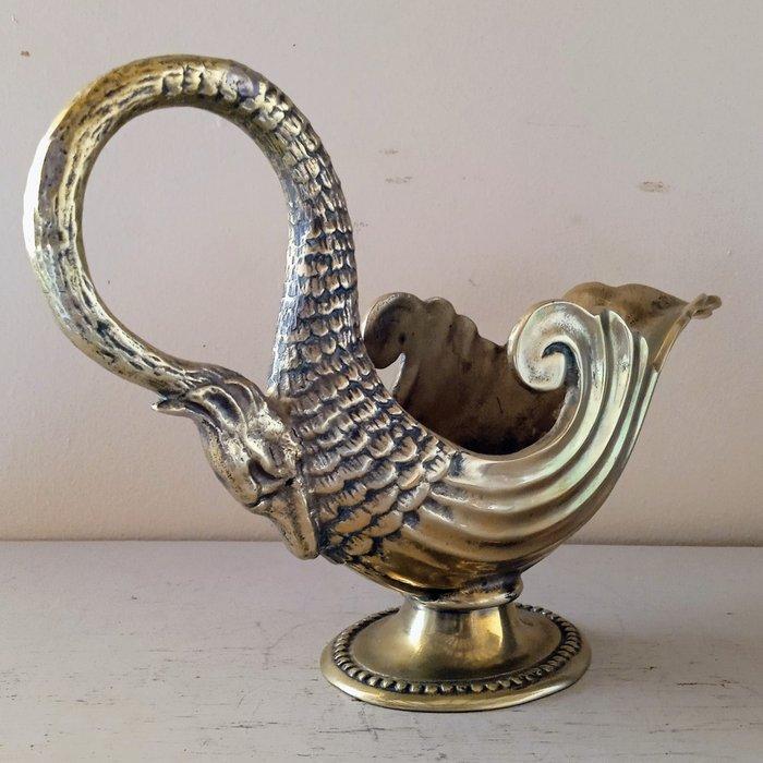 Max Le Verrier (1891-1973) - Kan - Gepatineerd brons - CYGNE, Antiek en Kunst, Kunst | Designobjecten