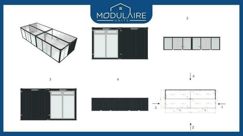 NIEUW! Showroom container. Strakke uitstraling. Geïsoleerd, Zakelijke goederen, Machines en Bouw | Keten en Containers