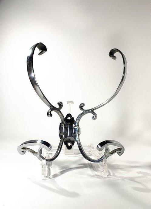 Kapstok - dubbele art deco chrome kapstokhaken - Verchroomd, Antiek en Kunst, Kunst | Designobjecten