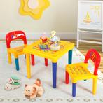 Kindertafel en 2 Stoeltjes Set Alfabetische Letter Tafel Meu