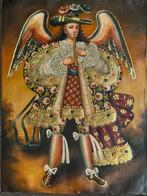 Cuzco School (XX) - Archangel Zadkiel playing the Flute