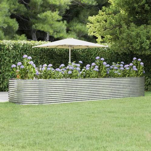 vidaXL Plantenbak 447x140x68 cm gepoedercoat staal, Tuin en Terras, Bloembakken en Plantenbakken, 100 cm of meer, Nieuw, Metaal