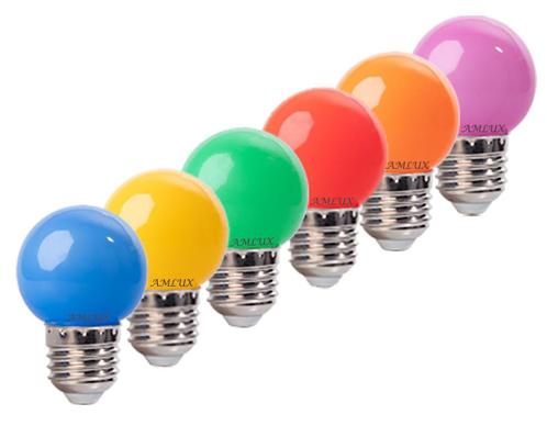 Set 30 gekleurde LED lampen - 6 kleuren, Huis en Inrichting, Lampen | Losse lampen, Nieuw, Verzenden