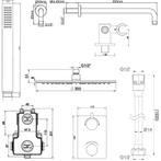 Wiesbaden Caral Inbouwthermostaat compleet met Hoofddouche, Ophalen of Verzenden, Nieuw