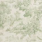 Splendido Toile de Jouy Verde - Meubelstof - 300 cm - 290 cm