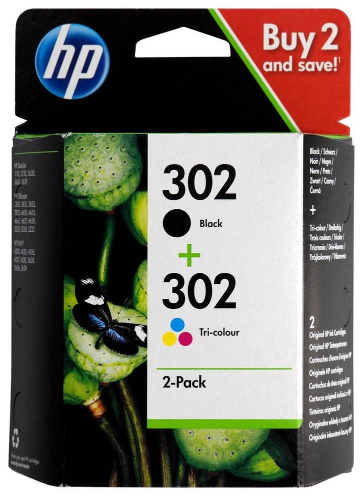 HP Cartridge HP 302 zwart/kleur - 2 stuks, Computers en Software, Overige Computers en Software, Nieuw, Verzenden
