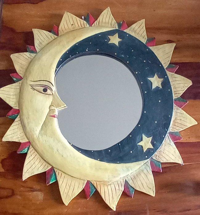Horoscope - Lune et Soleil sur fond étoilé - Wandspiegel -, Antiek en Kunst, Curiosa en Brocante