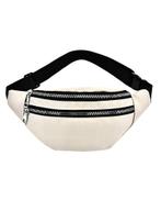 Crème Witte Heuptas Twee Ritsen Fanny Pack Twee Vakken Zwart, Ophalen of Verzenden, Nieuw, Wit, Overige typen