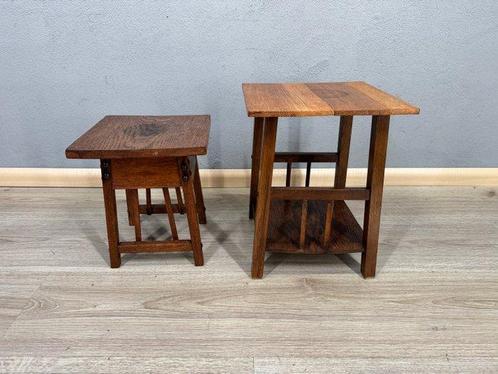 Plantentafel - Hout - 2 art deco plantentafels, Antiek en Kunst, Curiosa en Brocante
