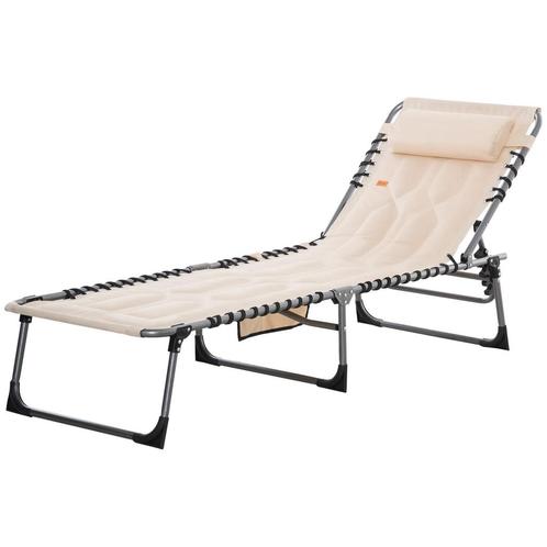 TRUUSK Zonneligstoel, Opvouwbare Tuinligstoel Met Hoofdkusse, Tuin en Terras, Overige Tuin en Terras, Nieuw, Verzenden
