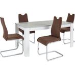 Home affaire Eethoek Milano 4 stoelen en 1 tafel (set,, Verzenden, Nieuw