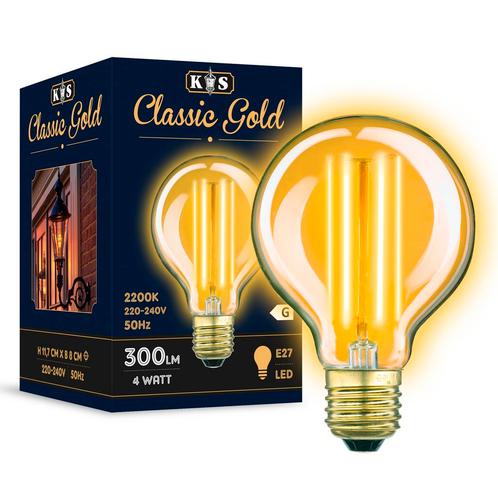 Classic Gold LED 4W Globe Lichtbronnen Lichtbronnen, Huis en Inrichting, Lampen | Losse lampen, Verzenden