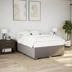 vidaXL Bedframe zonder matras stof taupe 140x190 cm, Verzenden, Stof, Nieuw, Tweepersoons