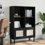 vidaXL Boekenkast SENJA rattan-look 90x35x130 cm grenenhout, Verzenden, Nieuw, Grenenhout