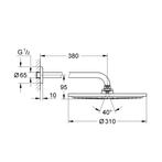 Regendoucheset Grohe Rainshower Cosmopolitan Metal 31 cm met, Ophalen of Verzenden, Nieuw