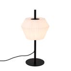 Moderne buiten tafellamp zwart met witte kap IP44 - Robbert, Nieuw, Kunststof, Modern, 50 tot 75 cm