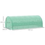 TRUUSK Foliekas Polytunnel 6x3x2m Met UV-bescherming, Beloop, Verzenden, Nieuw