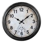 IvoQ Wandklok Waterdicht Vintage Met Thermometer 40 cm, Verzenden, Nieuw