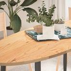 vidaXL Tafelblad 140x60x2 cm ovaal massief eikenhout, Huis en Inrichting, Tafels | Eettafels, Verzenden, Nieuw