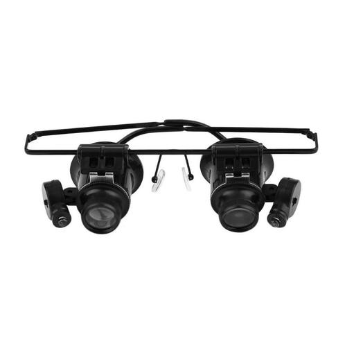 Loepbril - 20x Vergroting - Vergrootglas Bril met LED Verlic, Verzamelen, Overige Verzamelen, Verzenden