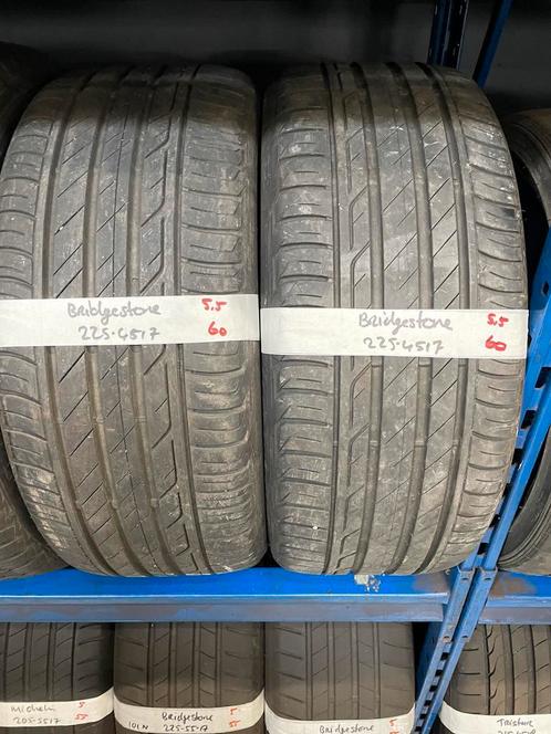 225-45-17 Bridgestone Zomerbanden 5.5mm Montage 225 45 17, Auto-onderdelen, Banden en Velgen, 17 inch, Zomerbanden, 225 mm, Personenwagen