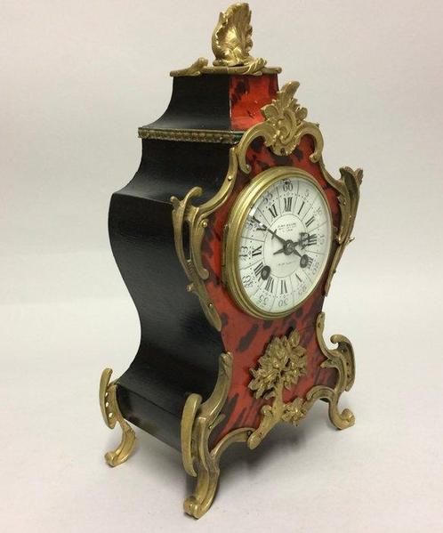 Boulle klok - Hout met messing maquetterie - 1850-1900, Antiek en Kunst, Antiek | Klokken