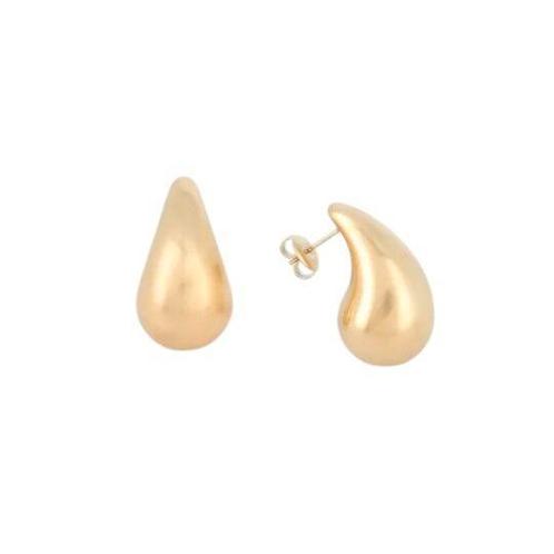 Druppelvormige Oorbellen Stainless Steel Verkleurt niet, Sieraden, Tassen en Uiterlijk, Oorbellen, Goud, Nieuw, Overige materialen