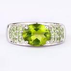 Zonder Minimumprijs - Ring Zilver - 2.85ct. tw. Olivijn -, Sieraden, Tassen en Uiterlijk, Ringen, Nieuw