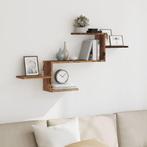vidaXL Wandschap 104x15x49 cm bewerkt hout oud houtkleurig, Huis en Inrichting, Woonaccessoires | Wandplanken en Boekenplanken