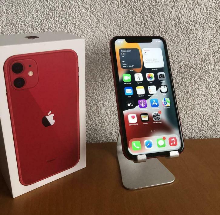 Apple iPhone 11 128GB Rood / Garantie / Nette staat, Telecommunicatie, Mobiele telefoons | Apple iPhone, Zonder abonnement, 128 GB