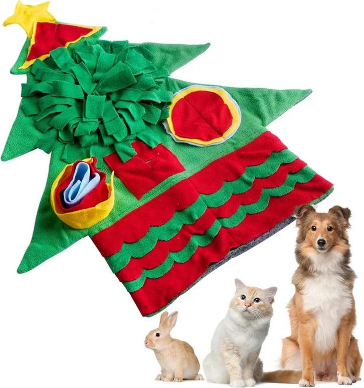 Christmas Snuffelmat Kerstboom 60cm (Hond, snuffelmatten), Dieren en Toebehoren, Hondenspeelgoed, Nieuw, Ophalen of Verzenden