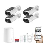 Beveiligingscamera pakket  4x Solar camera  Draadloos, Audio, Tv en Foto, Videobewaking, Ophalen of Verzenden, Nieuw