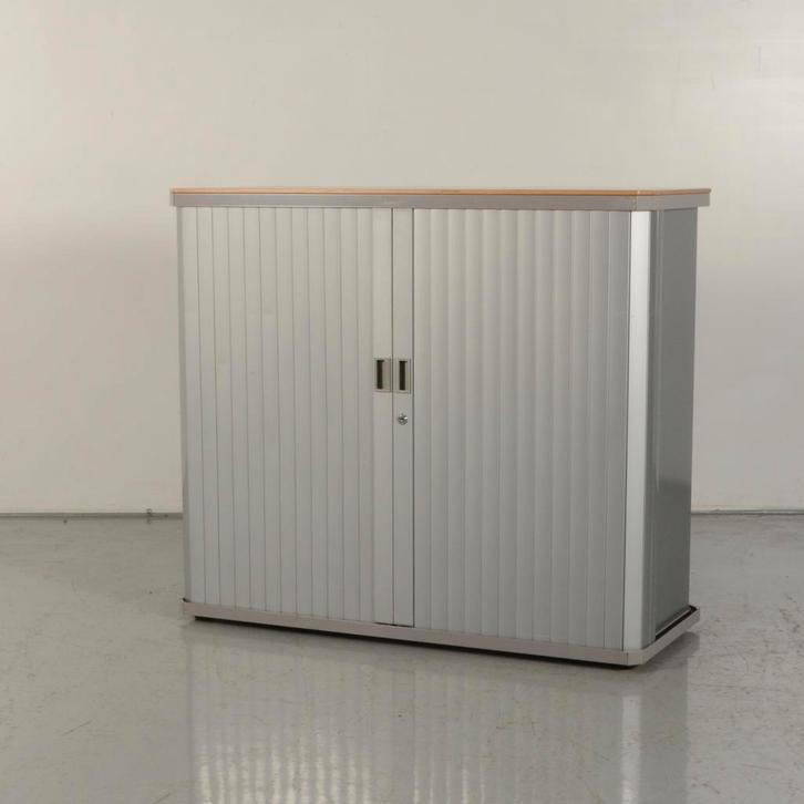 Roldeurkast Gispen Octa - Aluminium - Wit topblad - 105,50 x, Huis en Inrichting, Kasten | Roldeurkasten en Archiefkasten, Ophalen of Verzenden