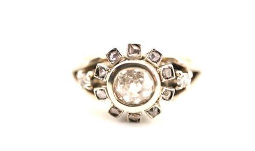 Ring - 19.2 kt. Witgoud Diamant (Natuurlijk) - Diamant, Sieraden, Tassen en Uiterlijk, Ringen