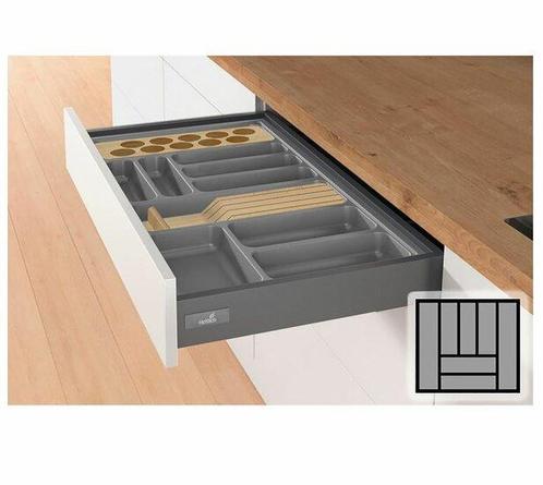 Bestekbak d:441-520mm - b:501-600mm antraciet, Doe-het-zelf en Verbouw, Hang- en Sluitwerk, Nieuw, Ophalen of Verzenden